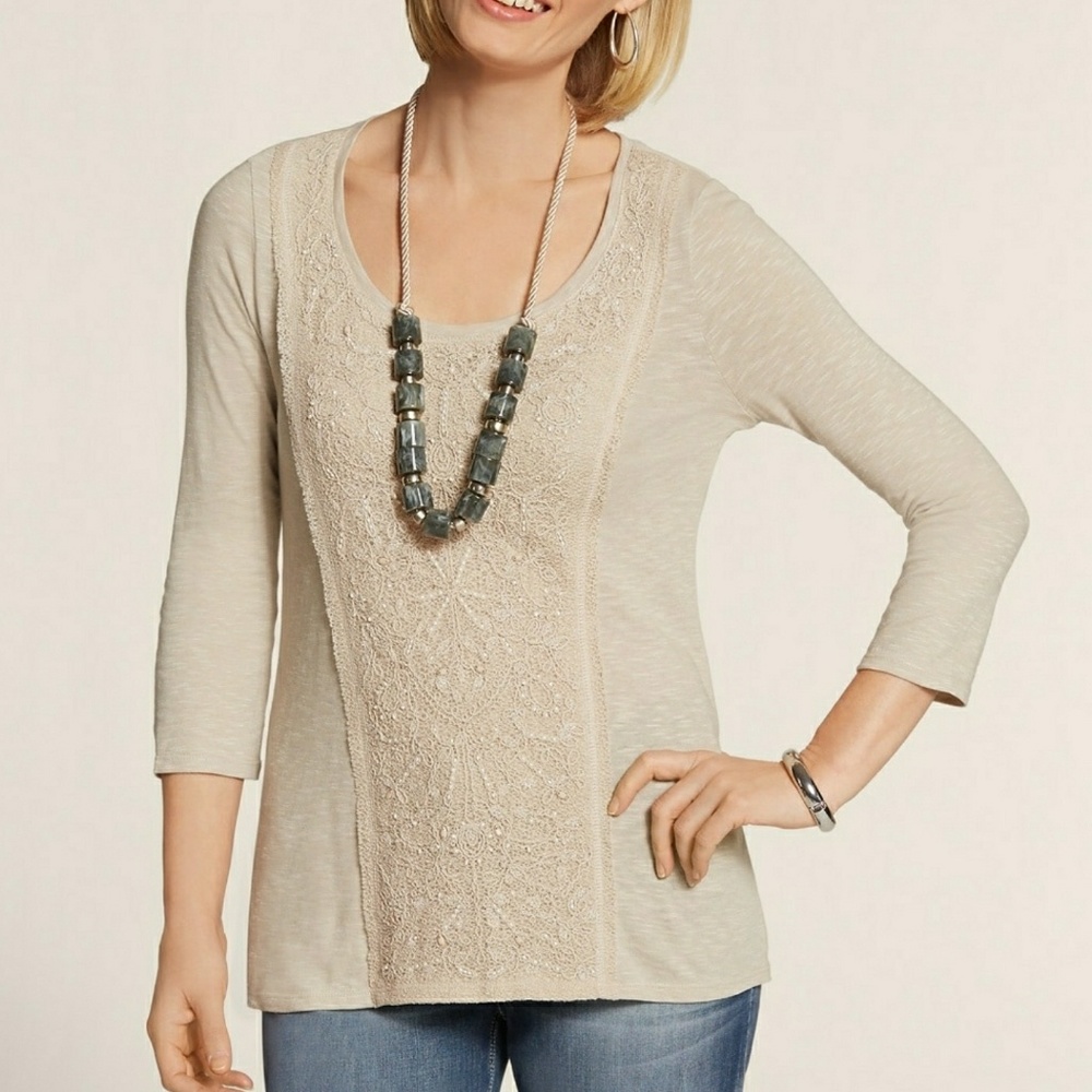 NWT Irena Inset Tee